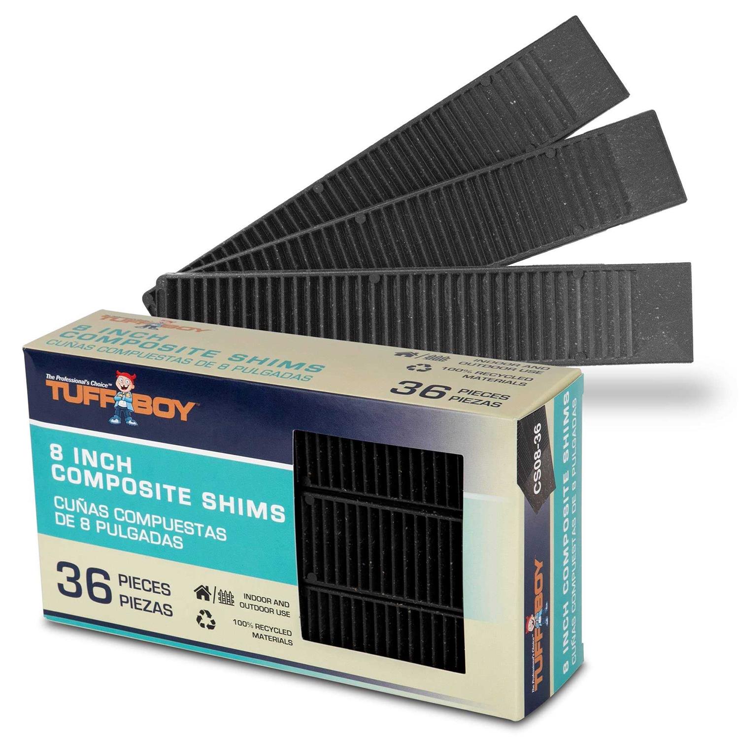 Composite Shims Leveling Wedges, 36 Pack 8-Inch Plastic Shims, Extreme Load Support for Furniture and Appliances - Cheap Fitting