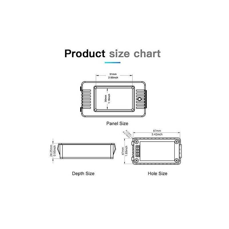 Morning Group AC Current Voltage Amperage Power Energy Panel Meter LCD Digital Display Ammeter Voltmeter Multimeter with Split Core Current - Cheap Fitting