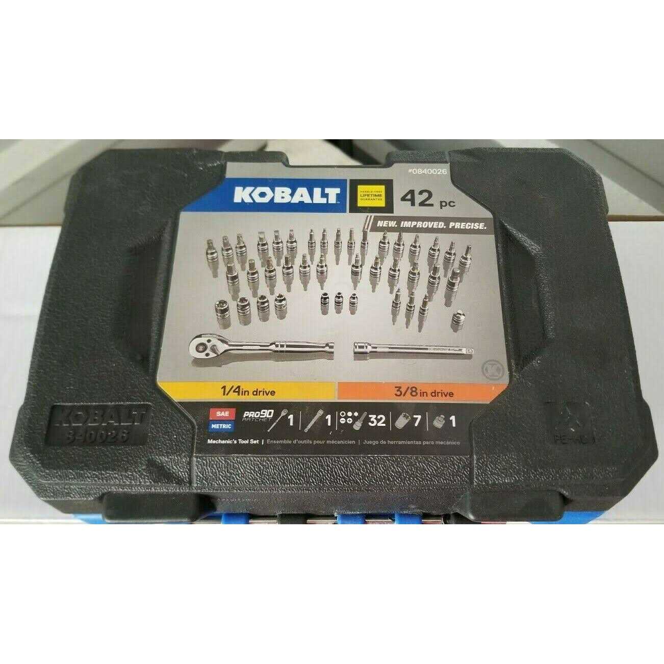 Kobalt 42-Piece mixed Drive Hex,Torx,Phillips,Flathead Driver Socket Set w/case - Cheap Fitting