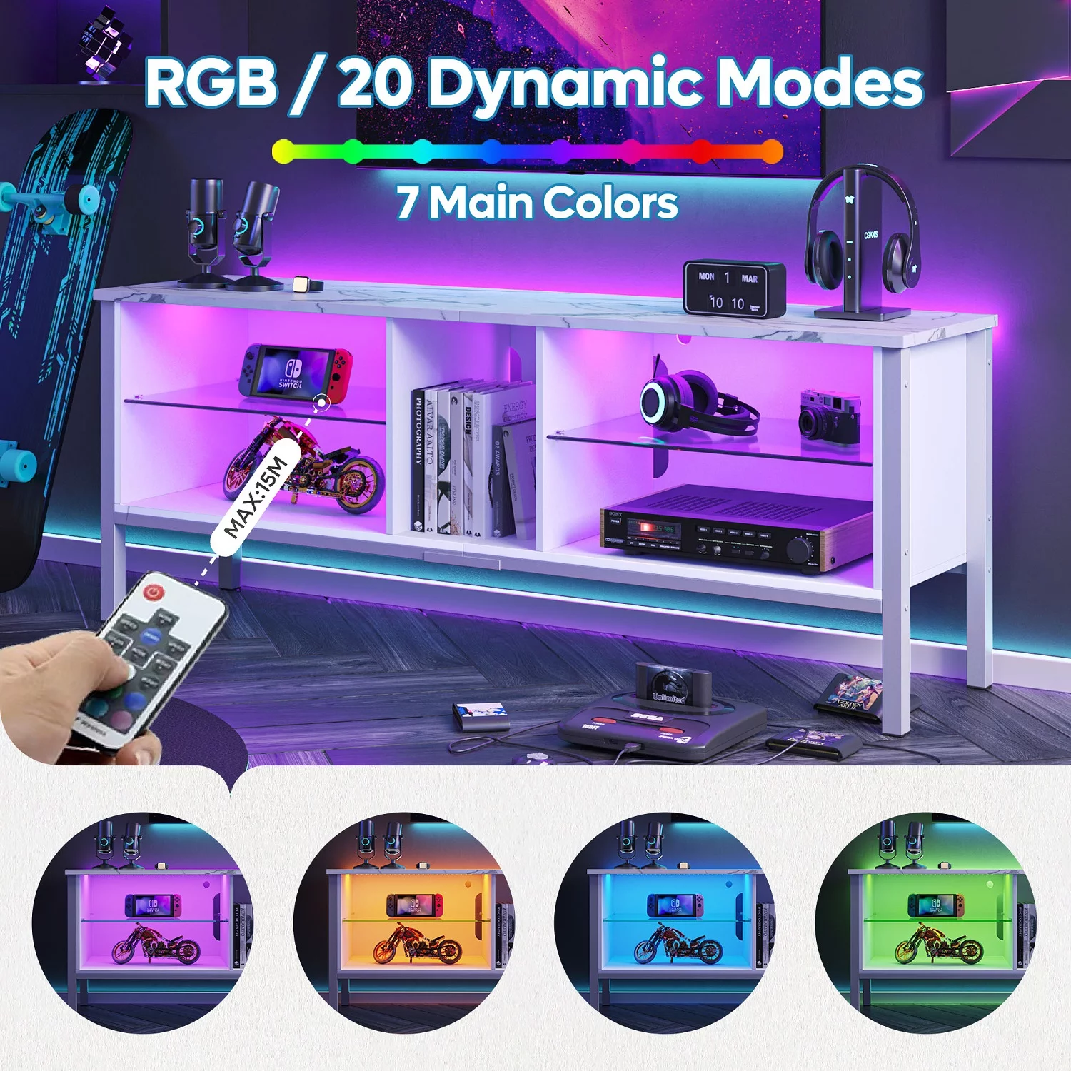 Bestier Modern TV Stand for TVs up to 70