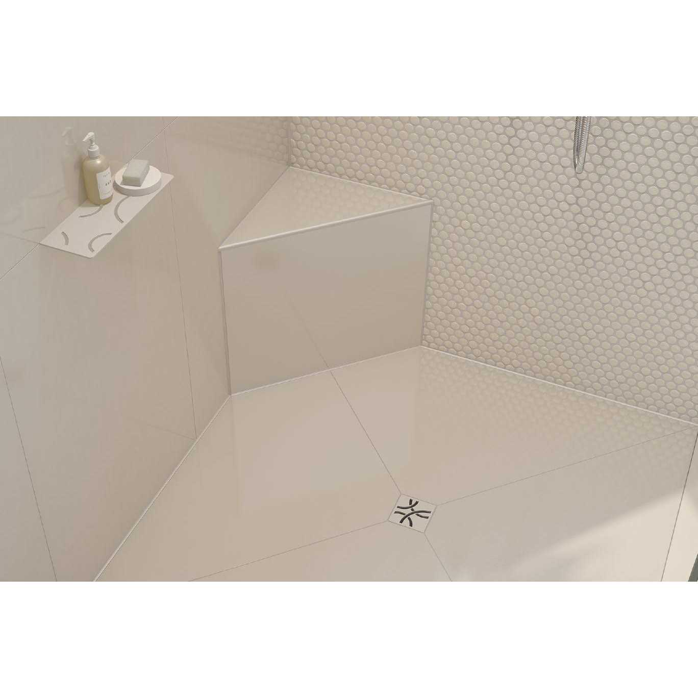 Schluter Kerdi-Drain 4 in. Brushed Nickel Grate - Cheap Fitting