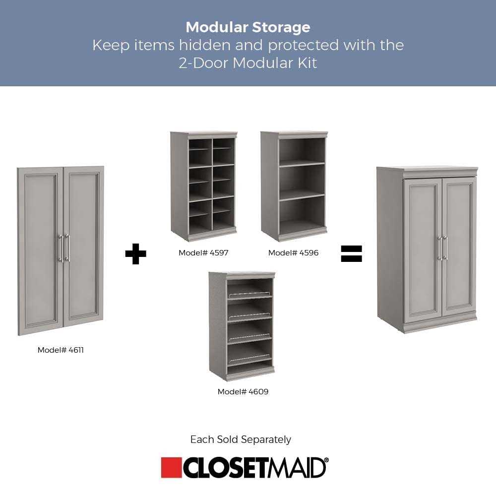 ClosetMaid Modular Storage Glass Door Pair Kit - Cheap Fitting