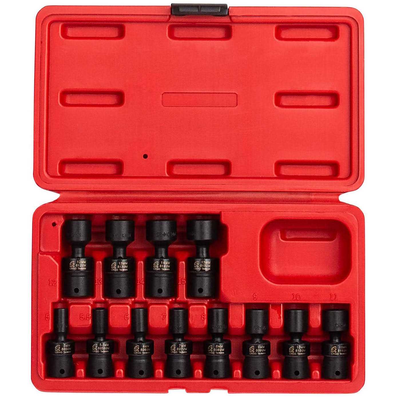 12 Piece 1/4 Drive Universal Metric Impact Socket Set 1814 Sunex - Cheap Fitting