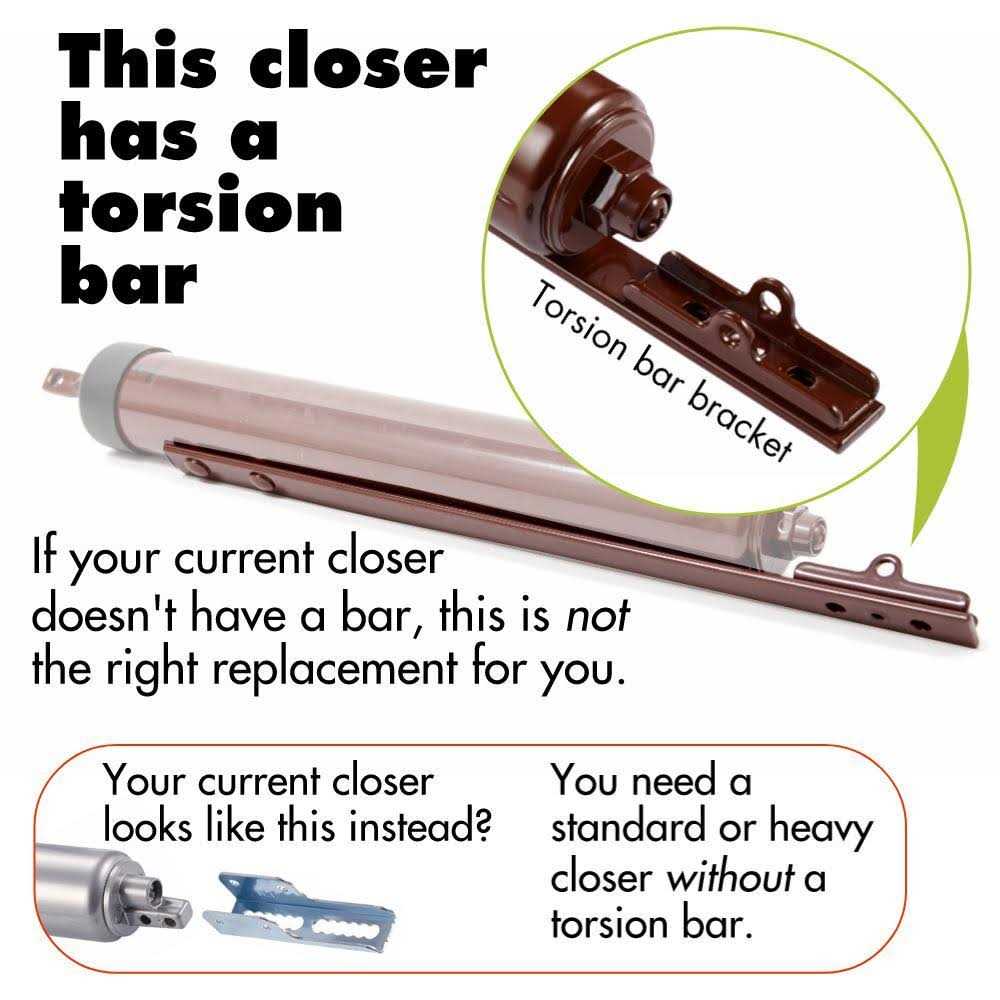 Ideal Security SK3015BL Heavy Door Closer for Extra Closing Power w/Torsion Bar - Cheap Fitting