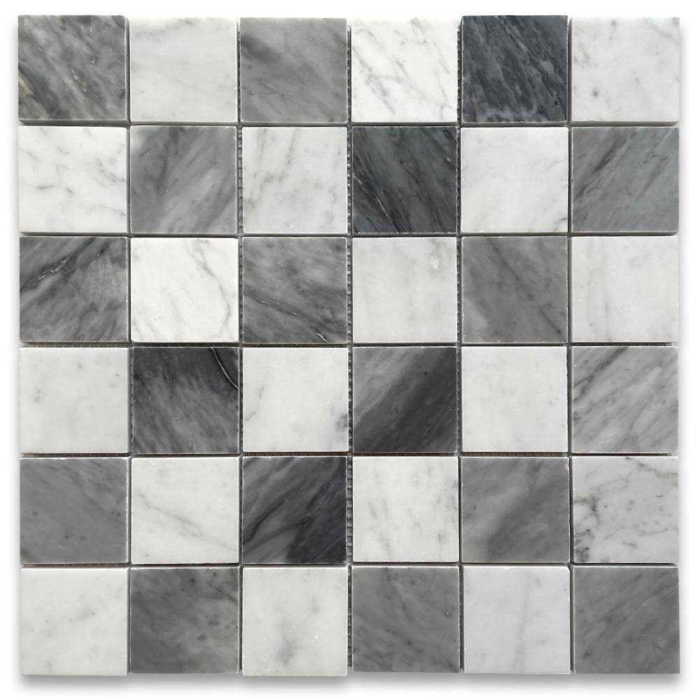 Carrara 11 x 11 Mosaic Pattern Wall Floor Use Tile Marble Online - Cheap Fitting