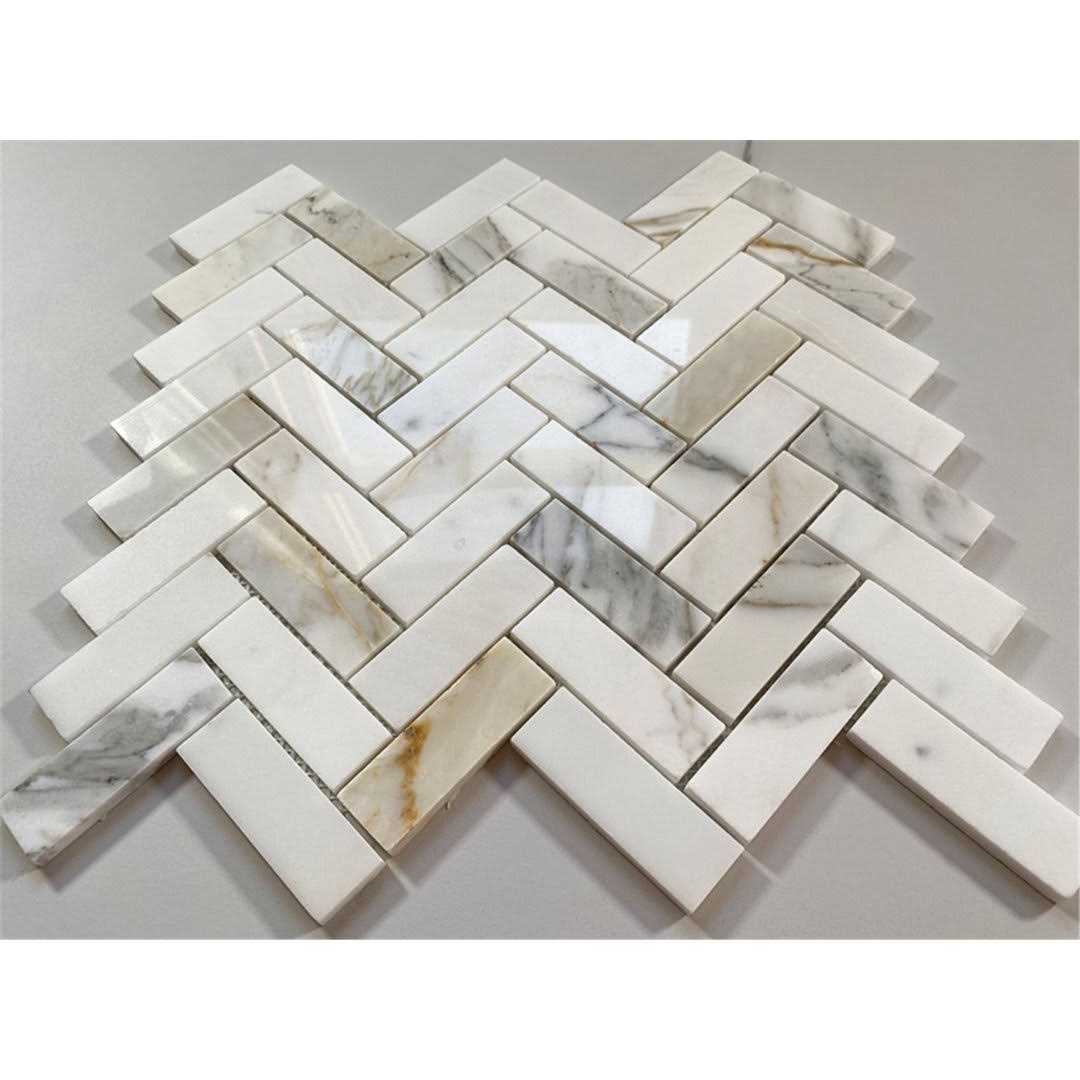 Calacatta 13 x 12 Marble Mosaic Tile Marble Online - Cheap Fitting