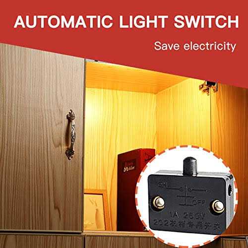 6Pcs On Off Door Switch for Closet Light Black Normally When Opens Cabinet Electrical Lamp Switches for Closet Pantry Cabinet Door lkelyonewy - Cheap Fitting