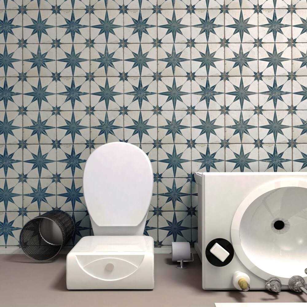Merola Tile Kings Star Ceramic Floor and Wall Tile - Cheap Fitting