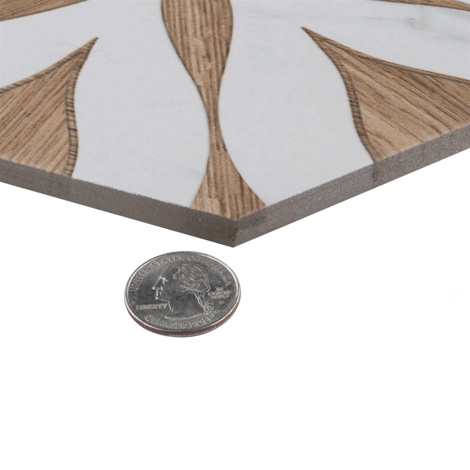 Merola Tile Llama Flower Loire 8-5/8 in. x 9-7/8 in. Porcelain Floor and Wall Tile - Cheap Fitting