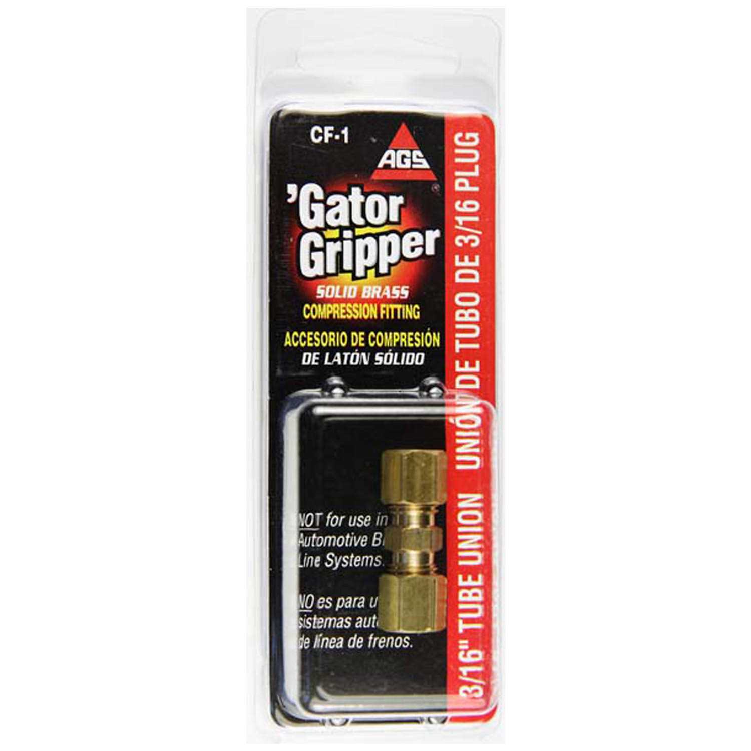 AGS Brass Compression Union 3/16 CF-1 - Cheap Fitting