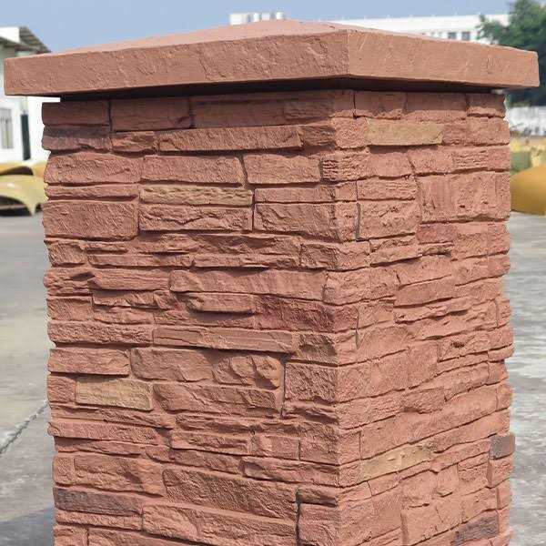 NextStone Faux Polyurethane Stone Column Wrap Cap - Cheap Fitting
