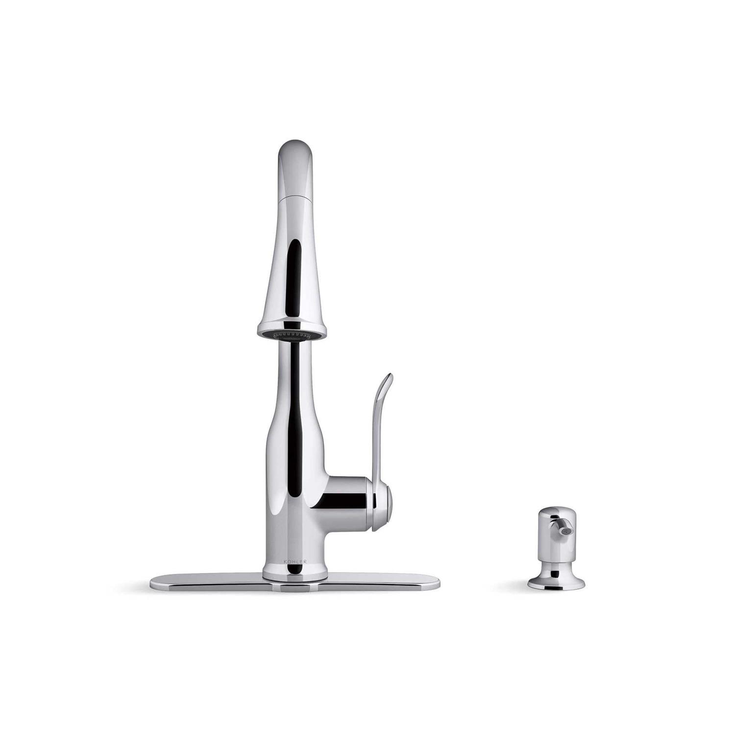 Kohler Motif Pull-Down Kitchen Faucet with Soap/lotion dispenser - Cheap Fitting