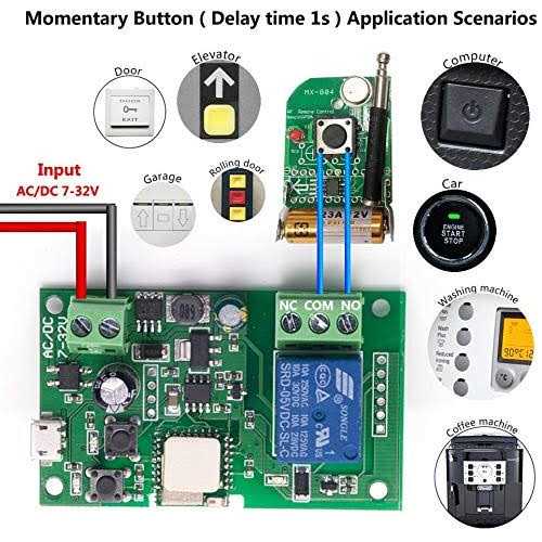 Newgoal Wireless Jog Relay Momentary/Self-Locking Switch Module Diy smart - Cheap Fitting