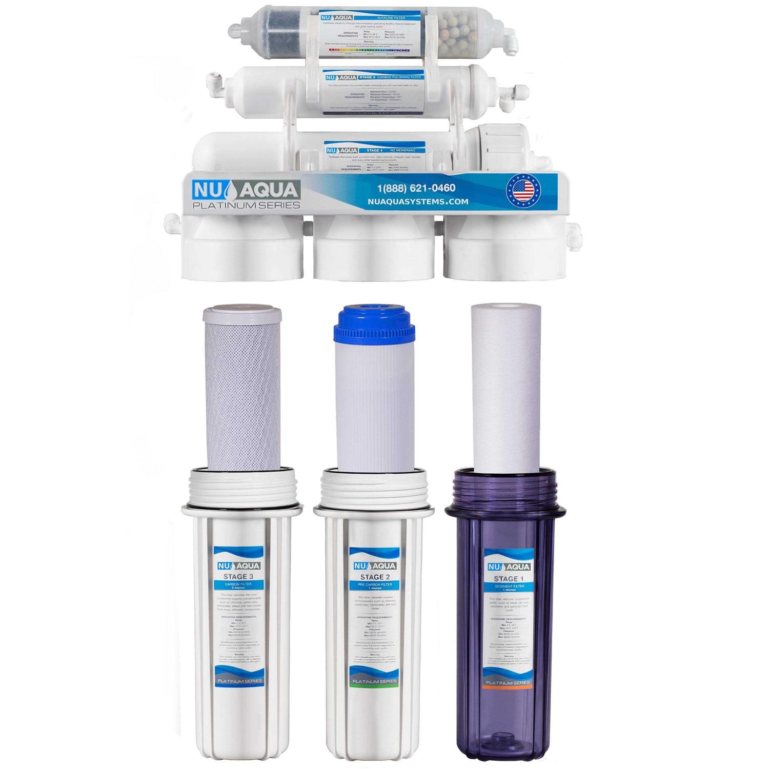 NU Aqua 6 Stage Alkaline Reverse Osmosis under sink Water Filter System - Cheap Fitting