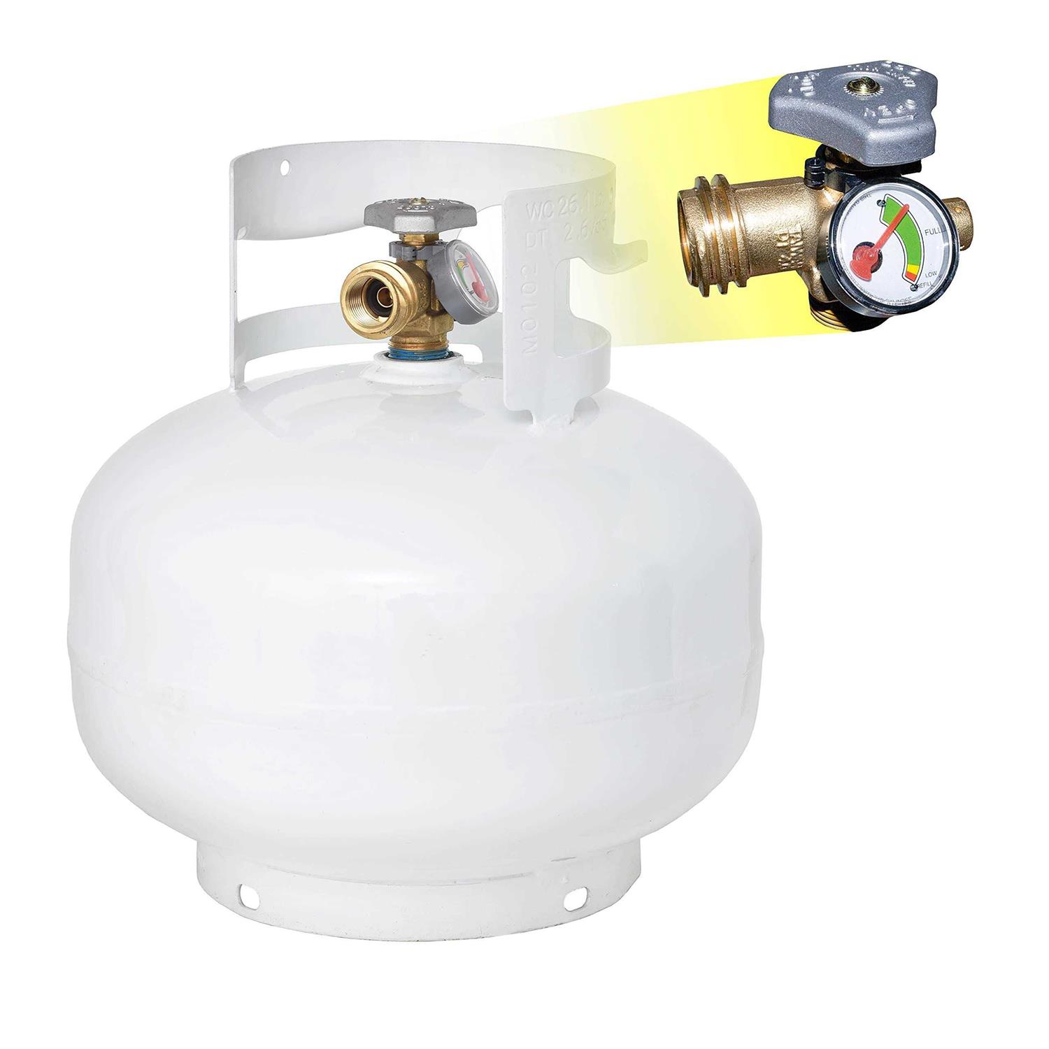 Flame King 11-lb Squatty Propane Tank Cylinder - Cheap Fitting