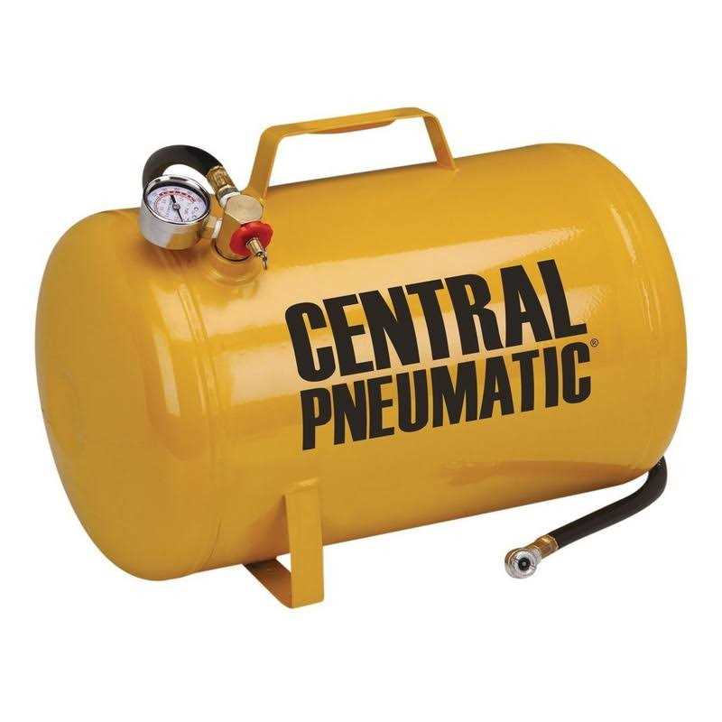 Central Pneumatic 5 gallon Portable Air Tank - Cheap Fitting