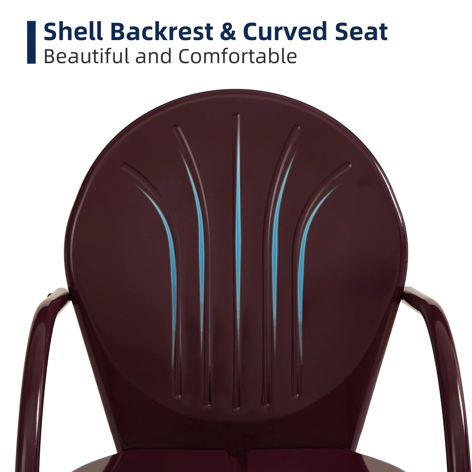 Efurden 3 Pieces Patio Bistro Set, Retro Metal Conversation Set 2 C-Spring Motion Armchairs with Round Side Table for Porch Lawn Garden, Red - Cheap Fitting