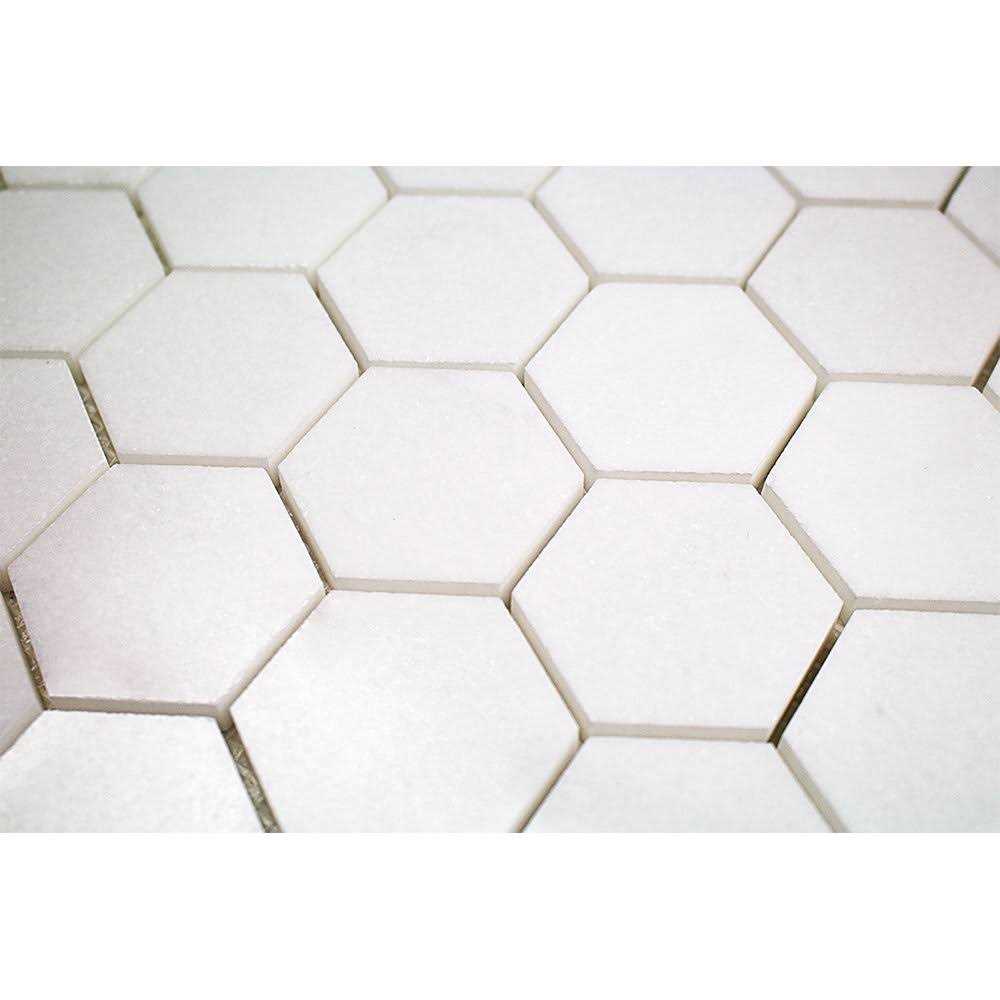 2 x 2 Marble Honeycomb Mosaic Wall & Floor Tile Ivy Hill Tile - Cheap Fitting