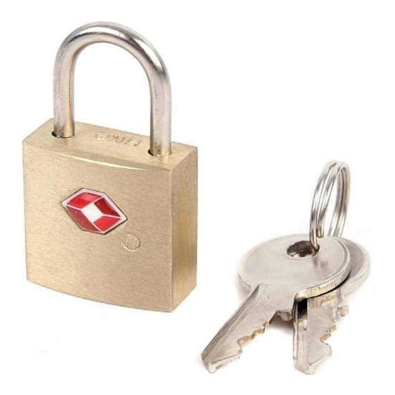 Brinks Solid Brass 22mm TSA Travel Keyed Padlock with 1/2in Shackle - Cheap Fitting