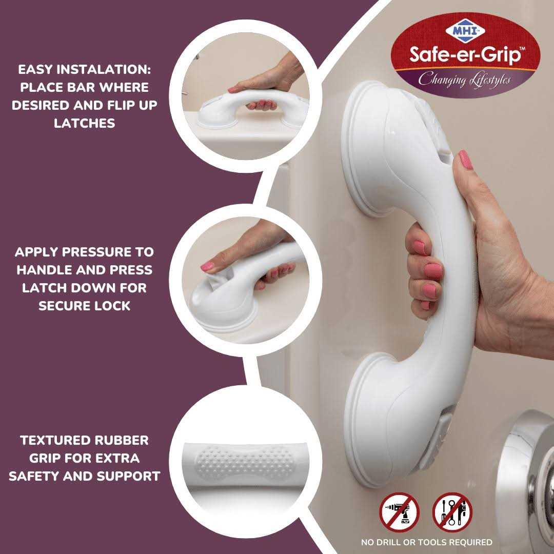 Safe-er-Grip Safe-er-Grip Changing Lifestyles Suction Cup Grab Bars for Bathtubs & Showers - Cheap Fitting