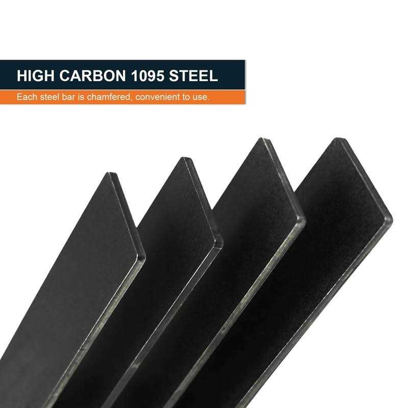 SALUINOKI 1095 Steel Flat Stock Steel Bar High Carbon Knife Blanks 1095 Knife Making Supplies Steel Forging Blacksmithing - Cheap Fitting