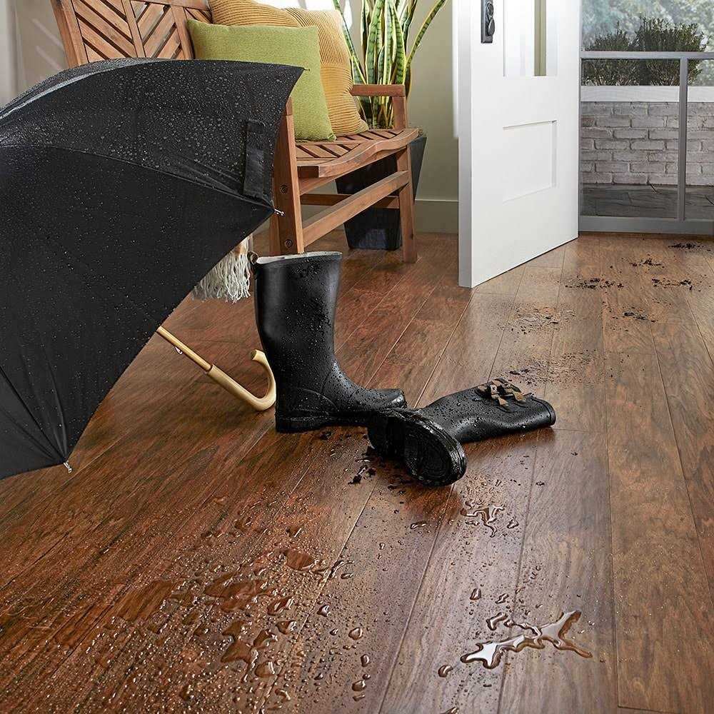 QuickStep Studio + Spill Repel Toasted Chestnut 10-mm T x 5-in W x 48-in L Waterproof Wood Plank Laminate Flooring QS515 - Cheap Fitting