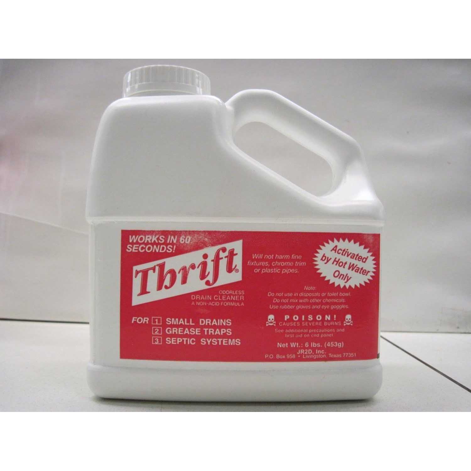 Thrift T-600 Alkaline Based 6 lb Granular Drain Cleaner - Cheap Fitting