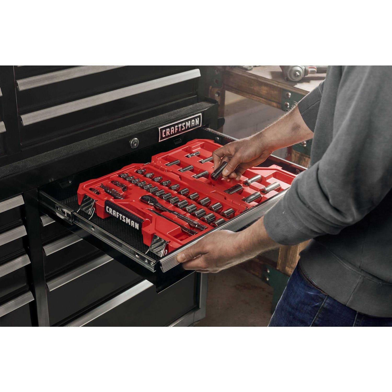 Craftsman 2000 Series 52-in W x 37.5-in H 10-Drawer Steel Rolling Tool Cabinet - Cheap Fitting