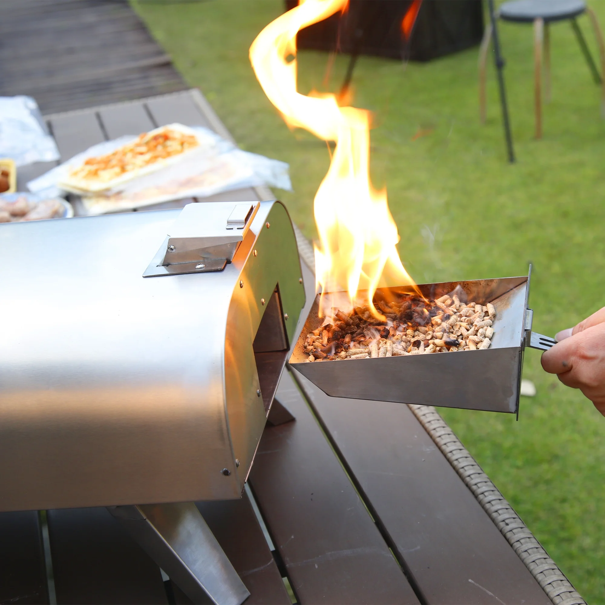 BIG HORN OUTDOORS Wood Pellet Pizza Oven, Stainless Steel Portable Pizza Grill - Cheap Fitting