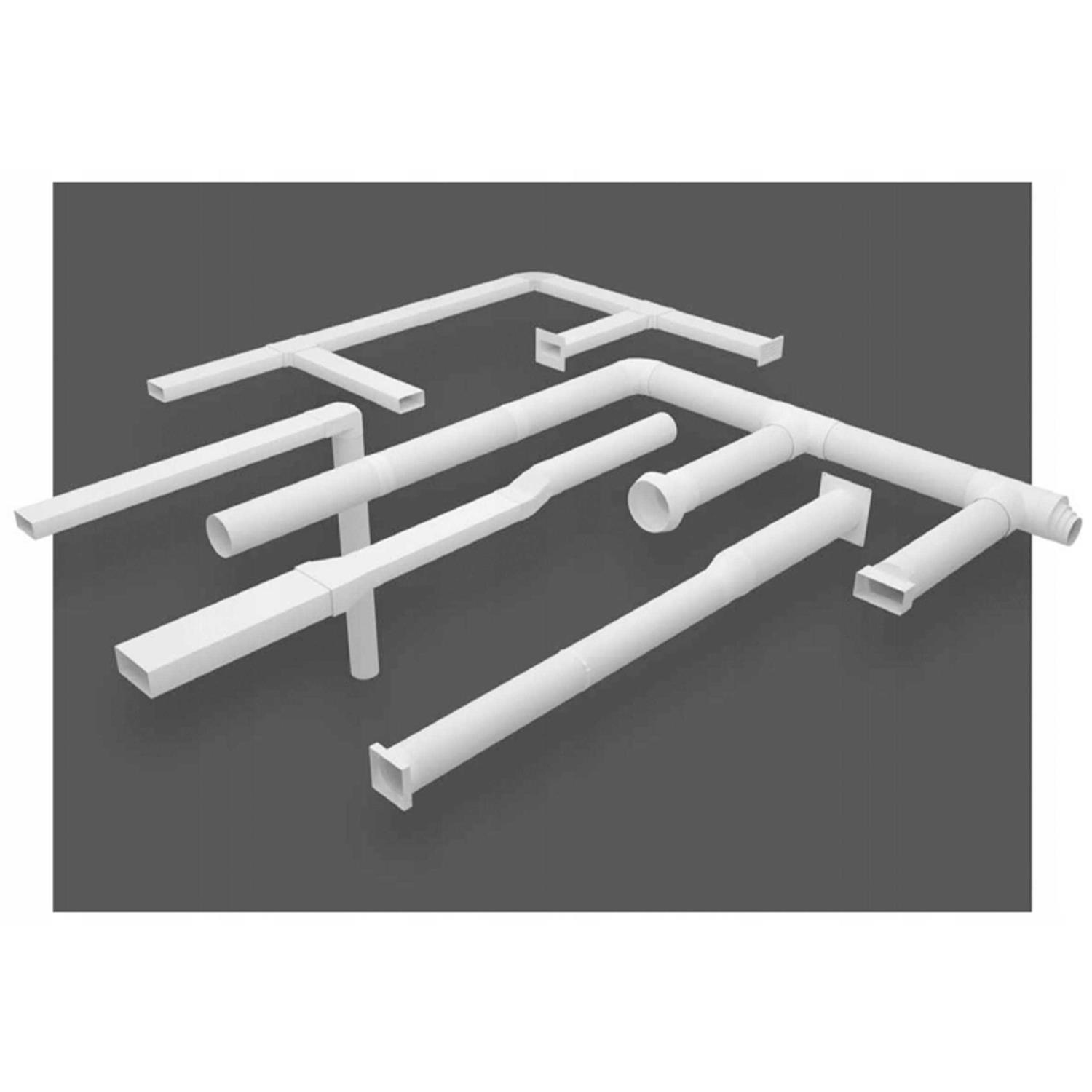 Ducting Pipe Non Return Valve Round Duct Rigid Tube Connector with Shutter Extractor Fan Backdraft - Cheap Fitting