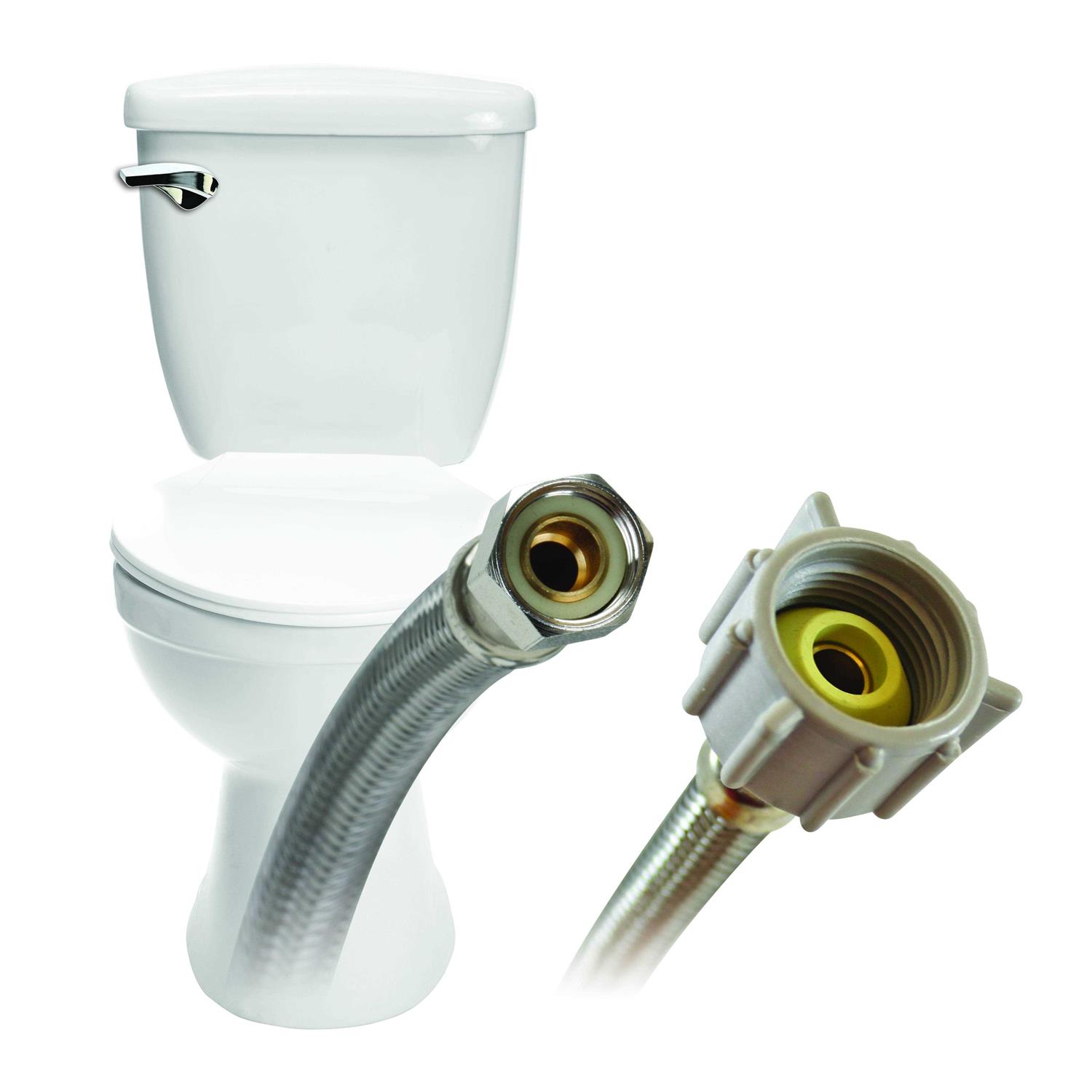 Fluidmaster Braided Stainless Steel Toilet Connector - Cheap Fitting