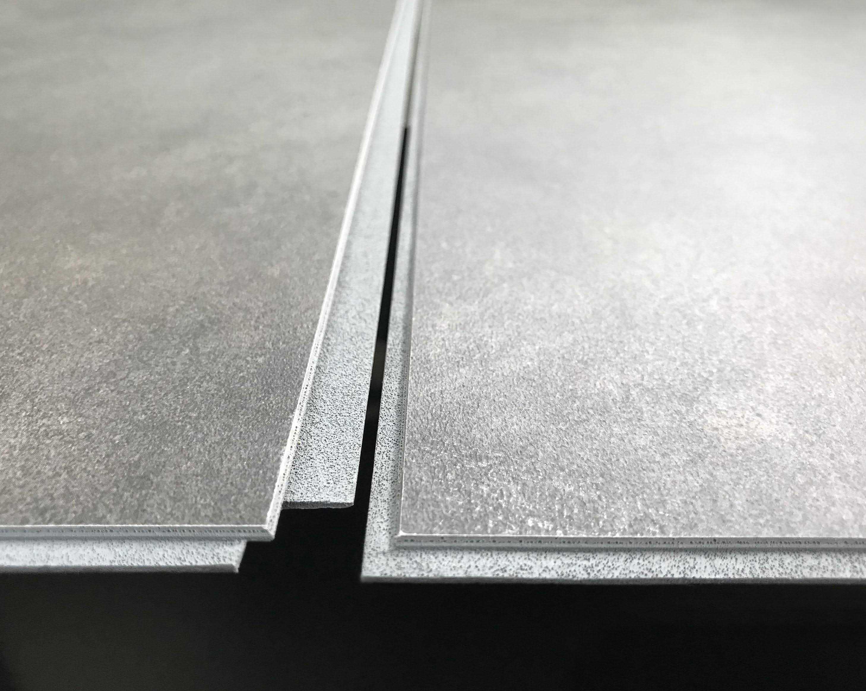 Innovera Decor by Palram 15.7 in.x24.4 in. Tongue & Groove Decorative PVC Bathroom and Shower Wall Tiles in Rustic Concrete, Light Gray (8-Piece) - Cheap Fitting