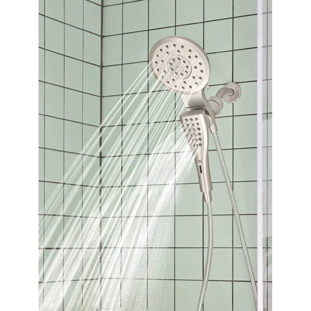 Moen 220C2 Eight-Function Rainshower + Handheld Shower Head, Chrome - Cheap Fitting