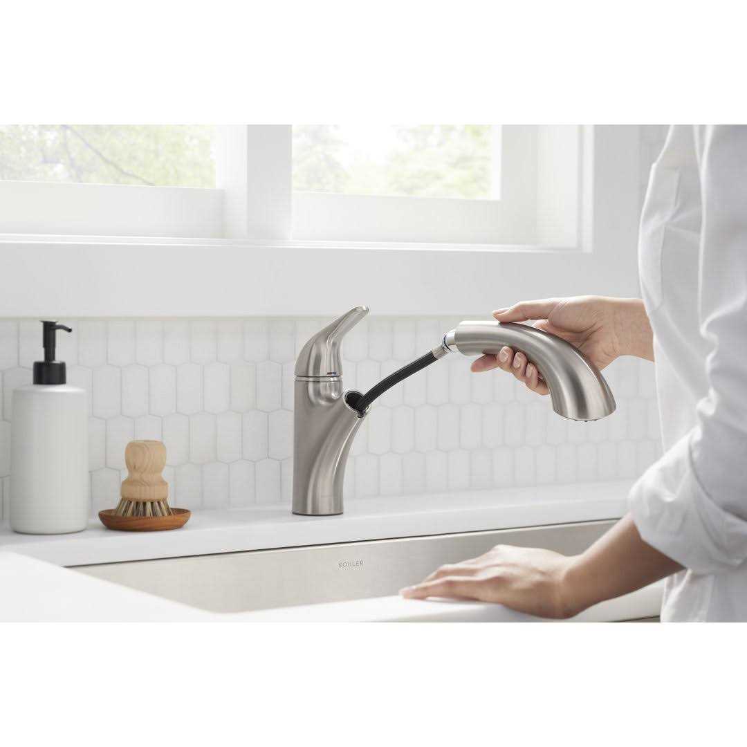 Kohler Jolt Single Handle Pull Out Kitchen Faucet - Cheap Fitting