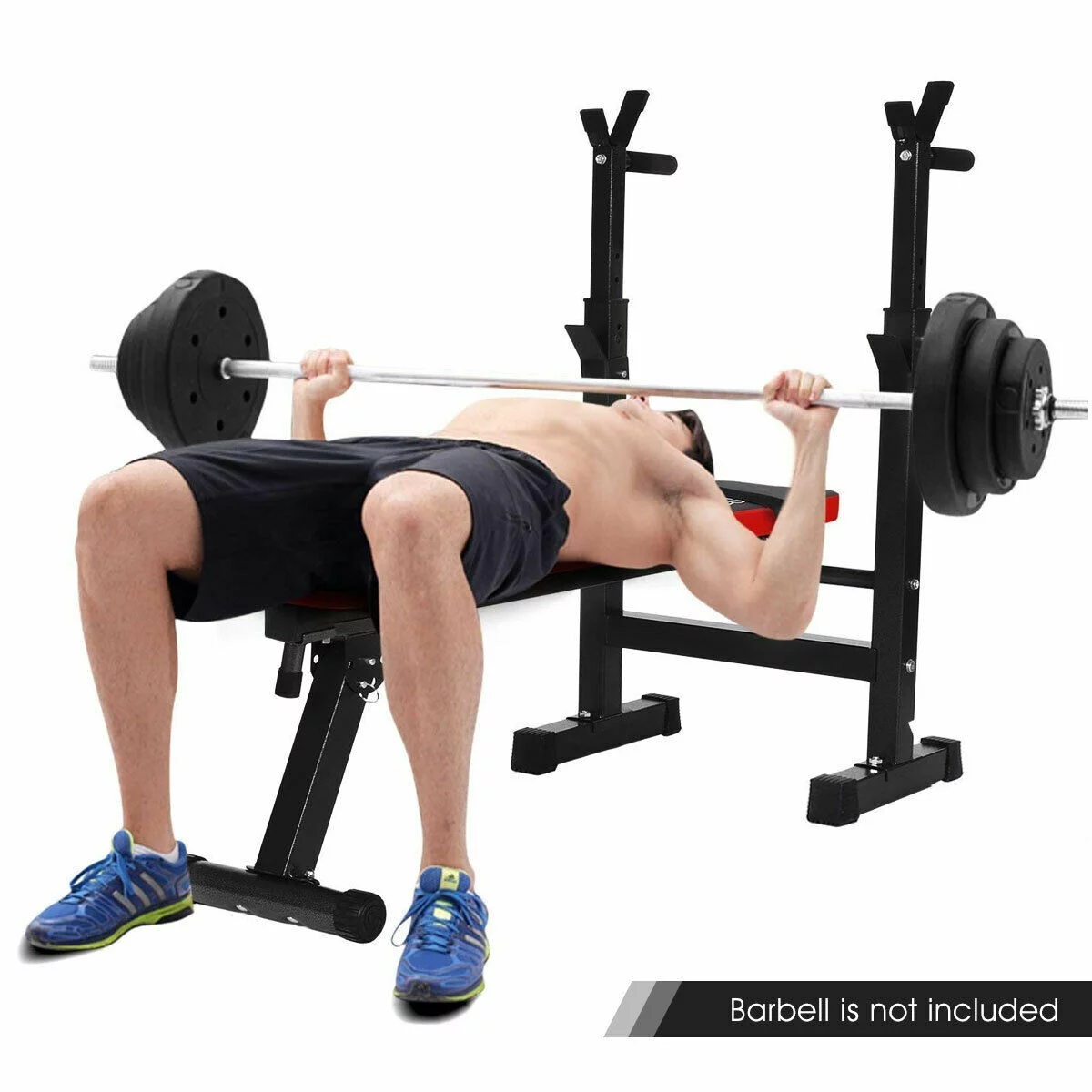 SUGIFT Adjustable Weight Bench with 330 Lbs. Black/Red - Cheap Fitting