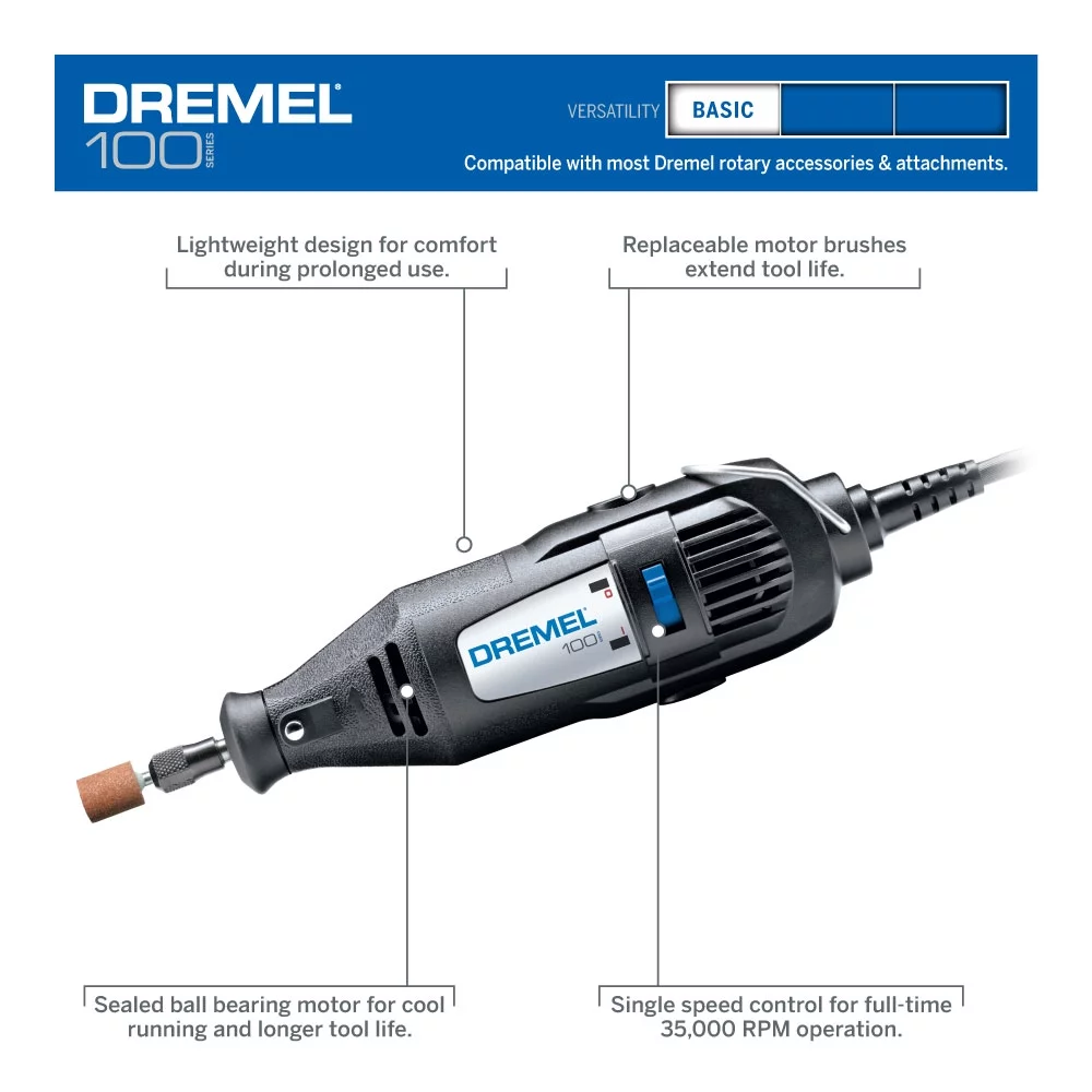Dremel 100-N/6 Single Speed Rotary Tool Kit with 6 Accessories - Cheap Fitting