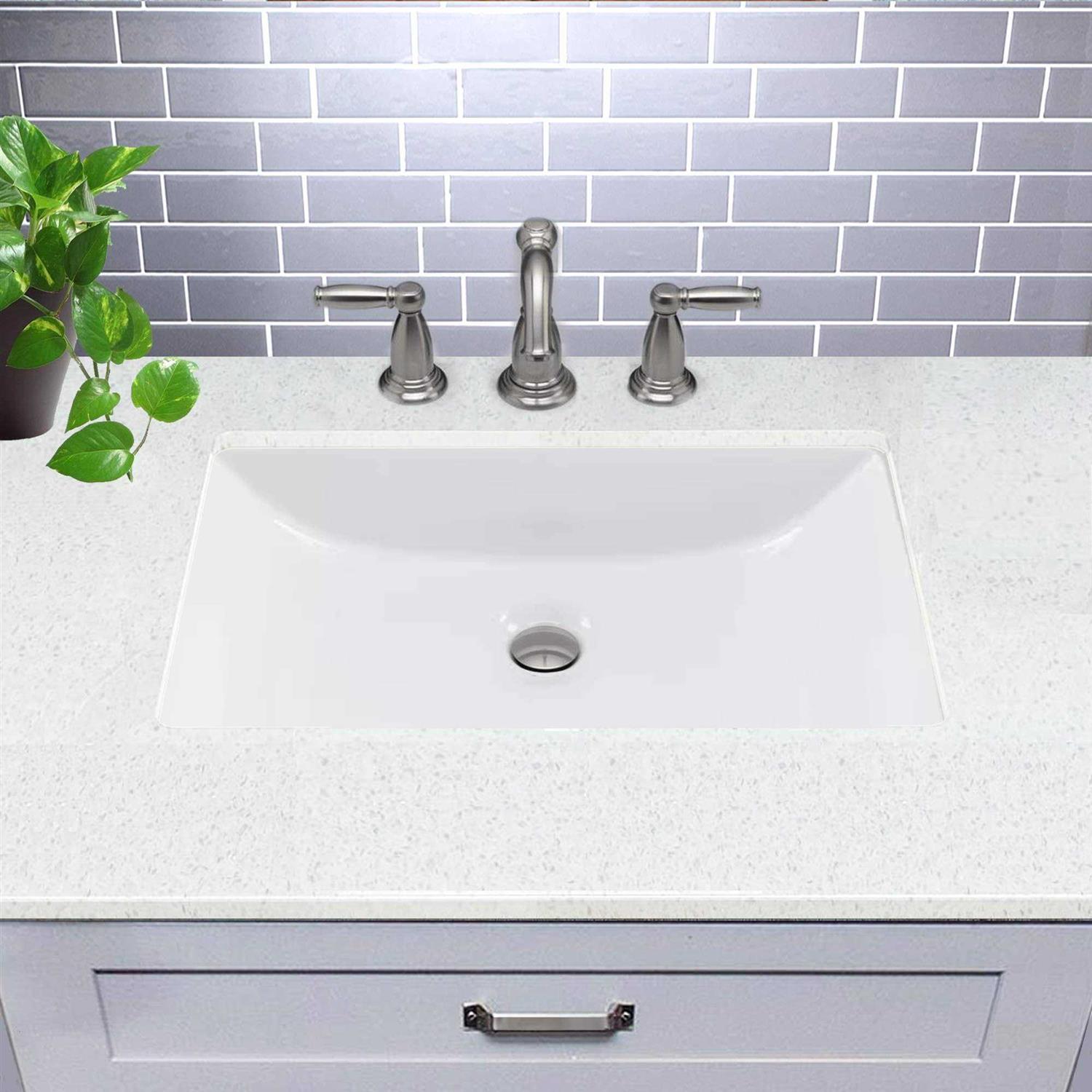 Nantucket Sinks Undermount Ceramic Sink In White - Cheap Fitting