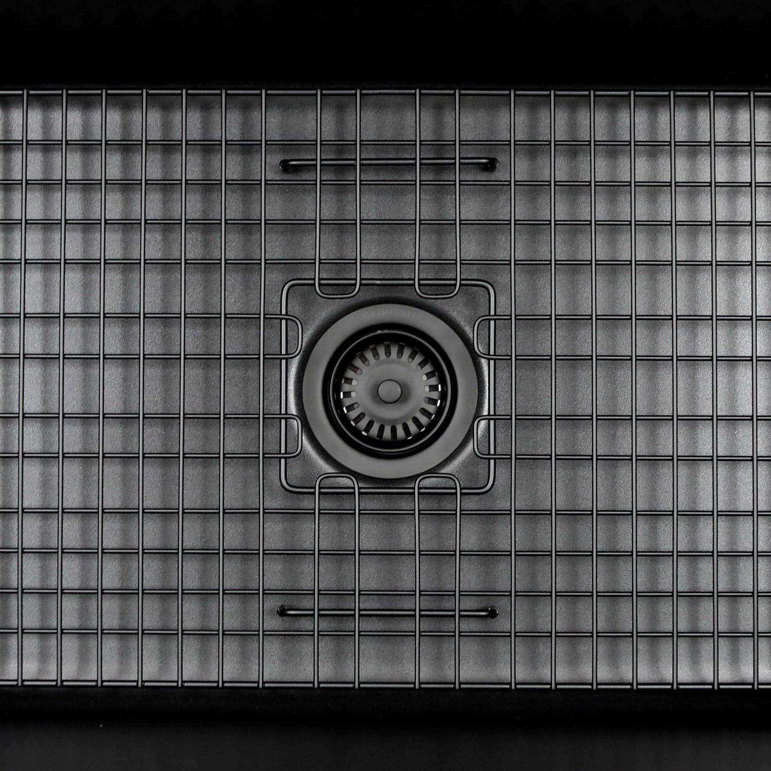 Sinkology SinkSense Matte Black 3.5 Disposal Flange Drain with Stopper TD35-06 - Cheap Fitting