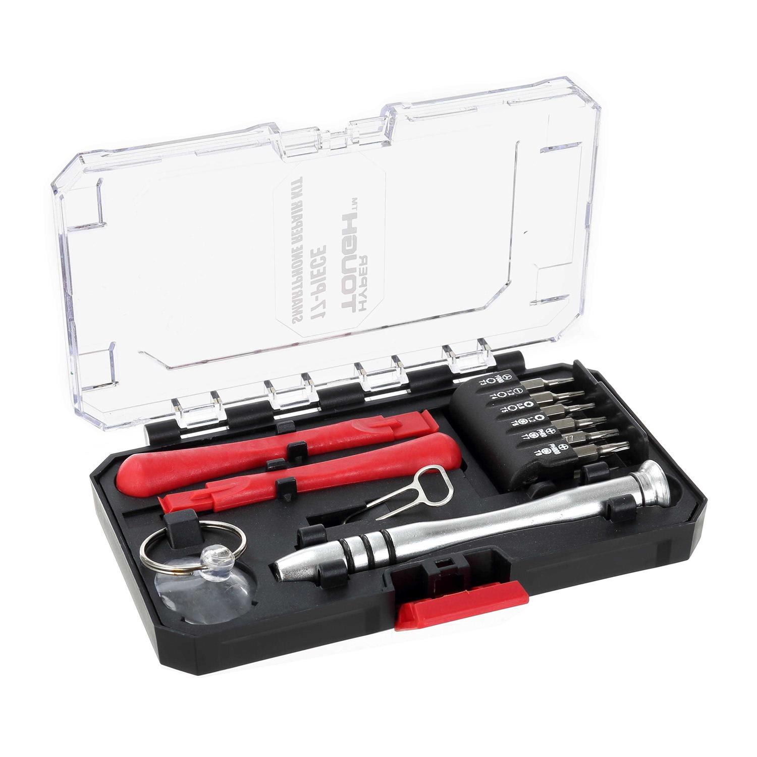 Hyper Tough 17 Piece Phone Repair Kit with Multi-Type Precision Screwdriver Set TS85138A - Cheap Fitting