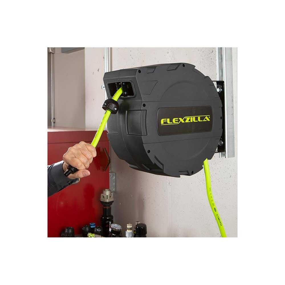 Flexzilla Enclosed Plastic Retractable Air Hose Reel L8232FZ - Cheap Fitting