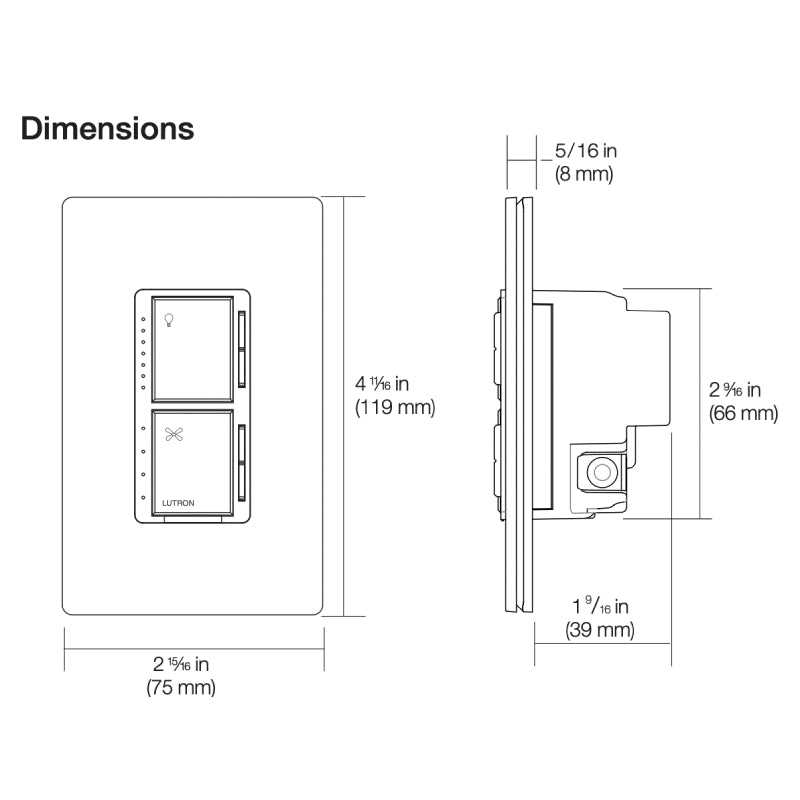 Lutron Maestro LED+ Fan / Light Control MACL-LFQ-BL - Cheap Fitting