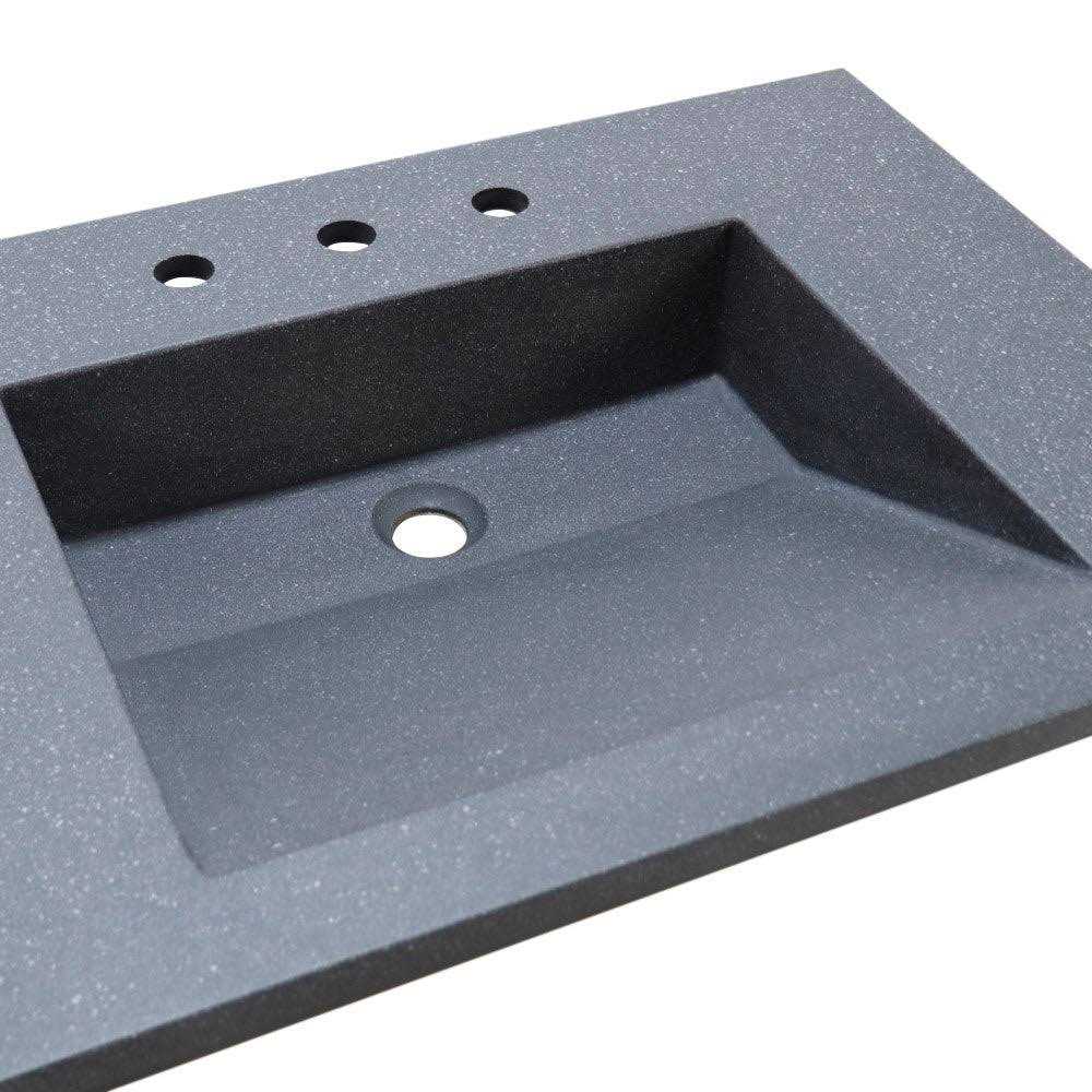 Bellaterra Home LLC 31 in. Single Concrete Ramp Sink Top - Cheap Fitting