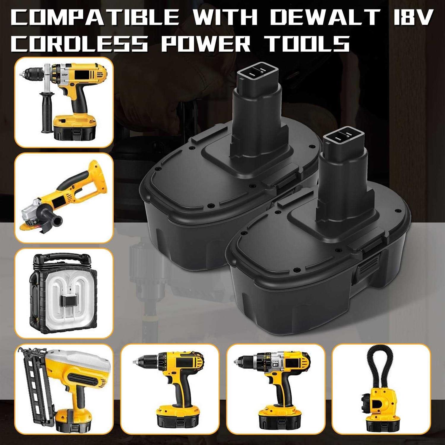 Forrat DC9098 DC9099 Upgraded 3.6Ah Replacement for Dewalt 18V Battery XRP DE9098 DE9503 DW9095 DW9096 DW9098 DW9099 18 Volt Cordless Power Tools 2 - Cheap Fitting