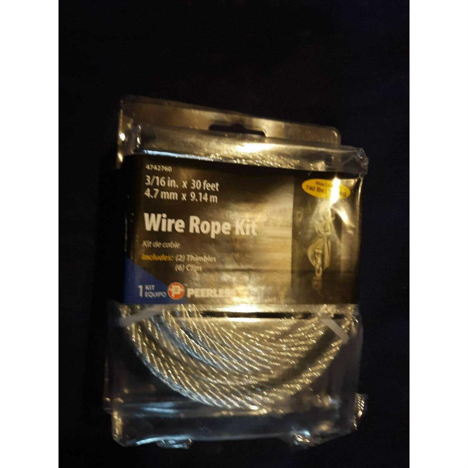 Peerless 3/16 inch Wire Rope Kit - Cheap Fitting
