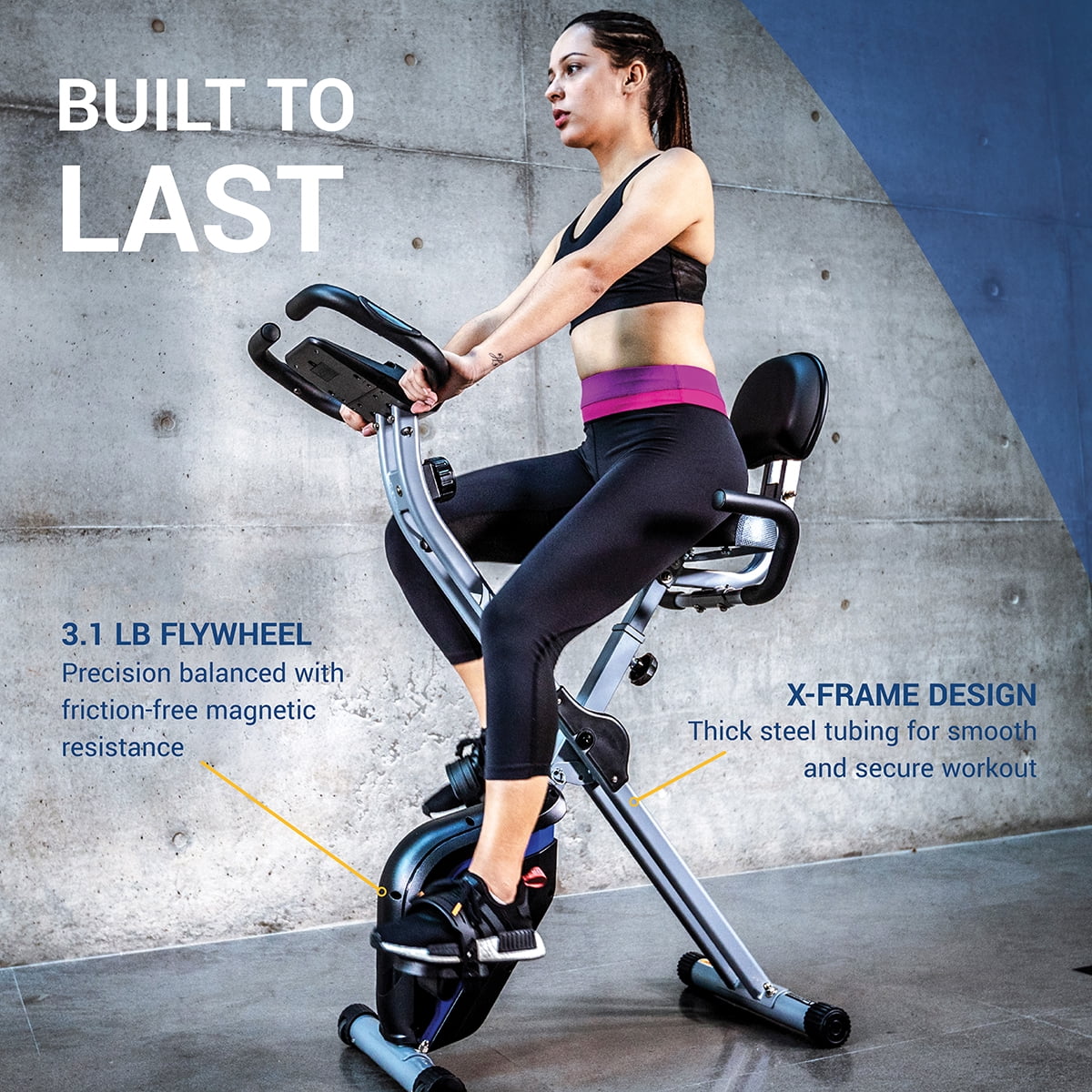 XTERRA Fitness FB360 Compact Stationary Upright Folding Bike with Magnetic Resistance and 250 lb Weight Limit - Cheap Fitting