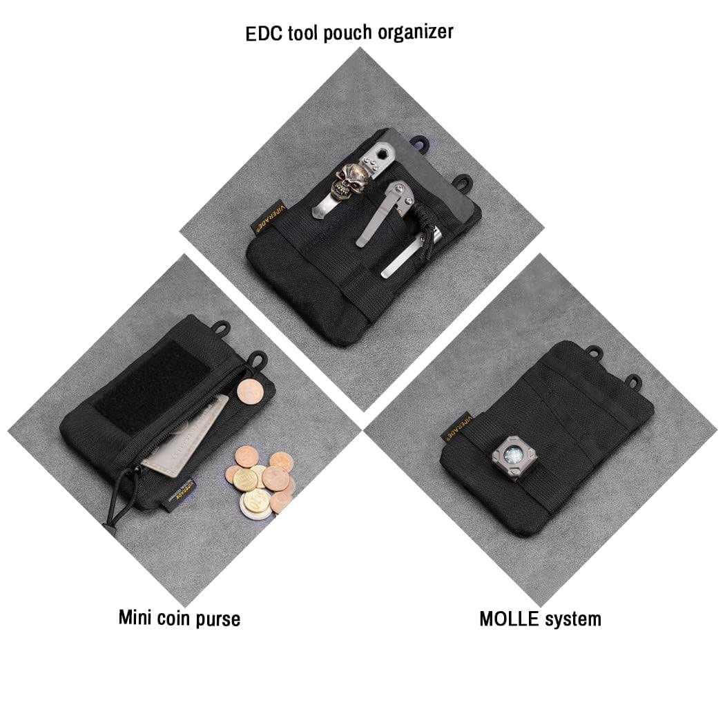VIPERADE VE1-P Pocket Organizer EDC Pocket Organizer Men EDC Organizer Pouch Tool Pouch with 5 Tool Storage EDC Pouch for Flashlight - Cheap Fitting