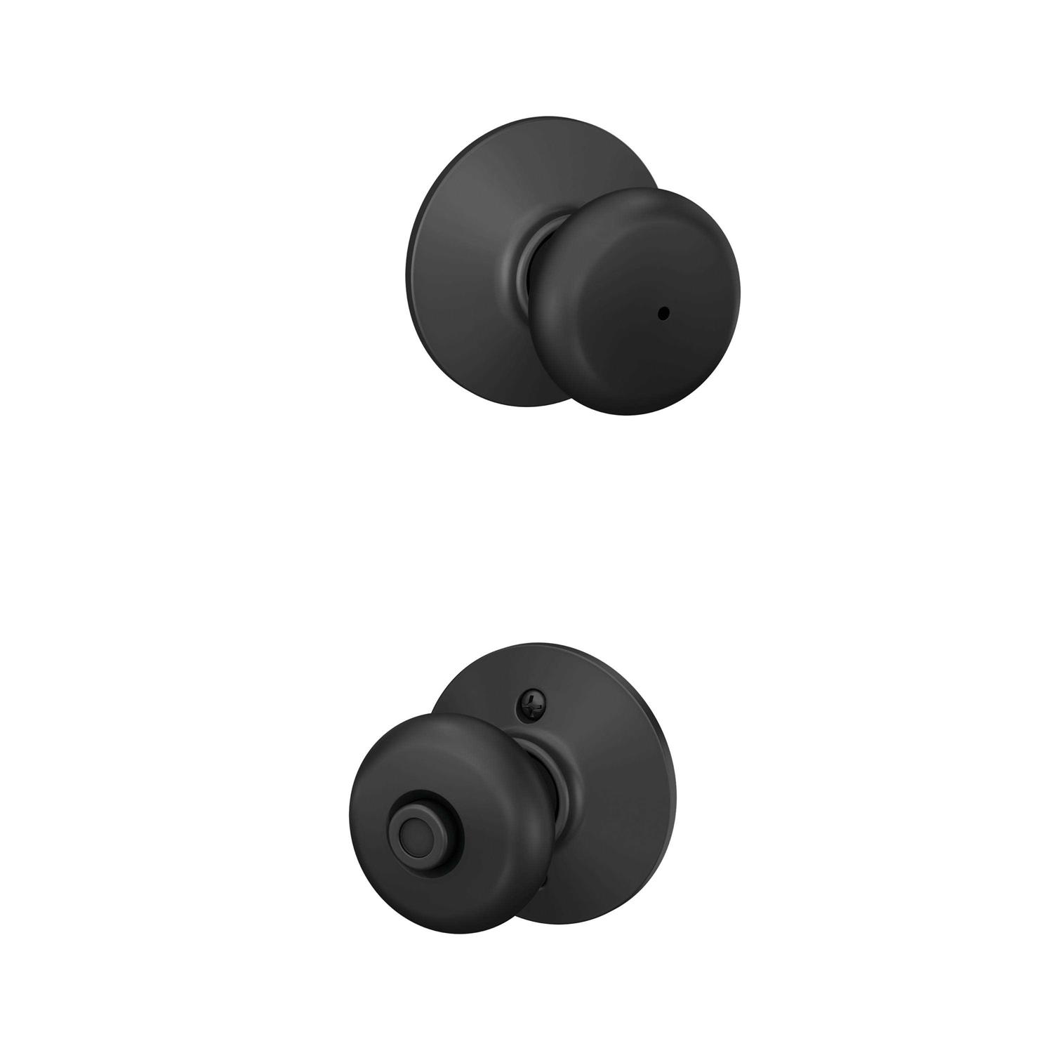 Schlage Plymouth Matte Black Privacy Door Knob - Cheap Fitting