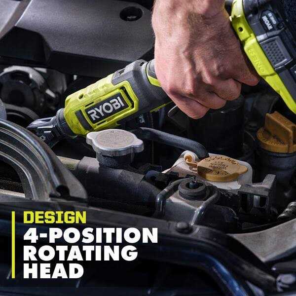 RYOBI ONE+ 18V Cordless Multi Size Ratchet with ONE+ 18V 2.0 Ah Lithium-Ion HIGH PERFORMANCE Battery - Cheap Fitting