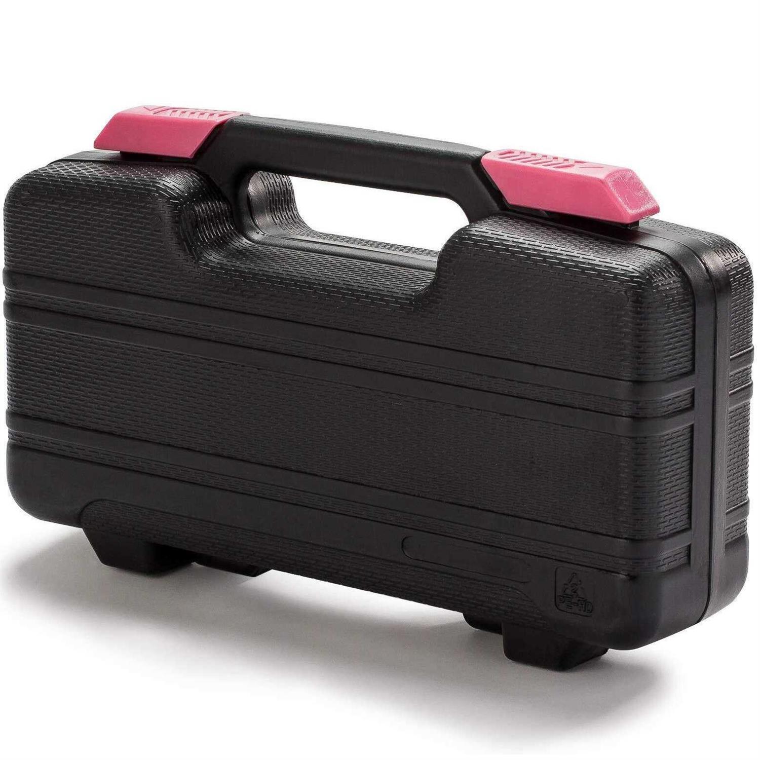 Cartman Pink 39piece Tool Set General Household Hand Tool Kit with Plastic Toolbox Storage Case - Cheap Fitting