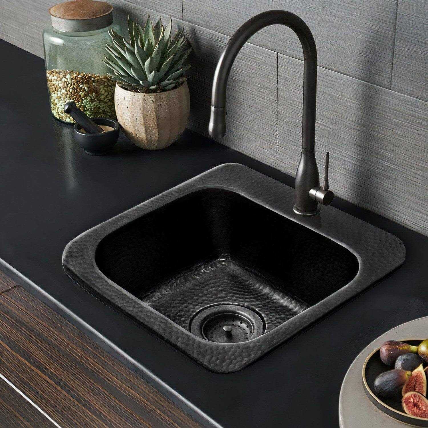 Monarch Abode Hand Hammered Baxter Bar Prep Sink - Cheap Fitting